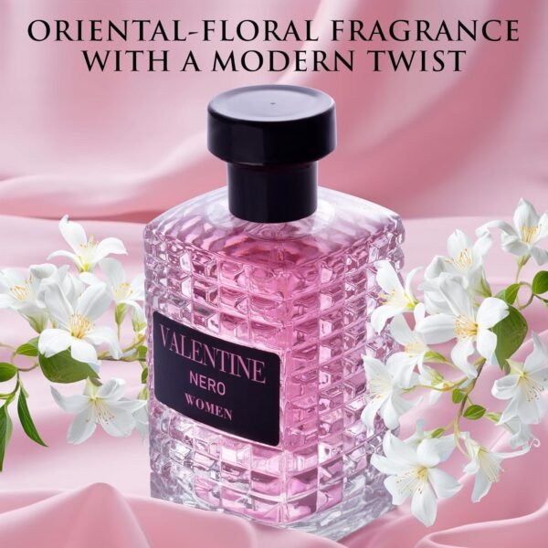 URBAN COLLECTION Valentine for Women Eau De Parfum - Amber Floral Jasmine, Bourbon Vanilla & Woods Oriental-Floral Fragrance with a Modern Twist Elegant 100ml Bottle Packed in Paper Box - Image 4
