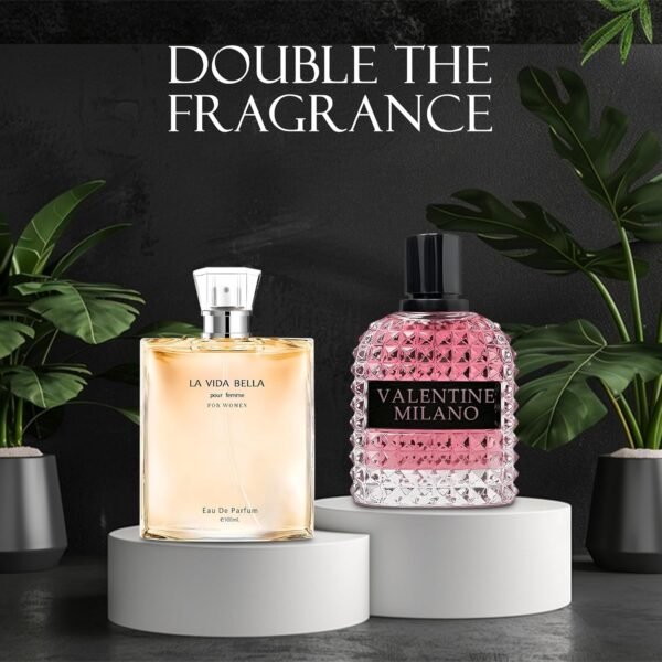 Women's Perfume La Vida Bella&Valentine Valentine Milano Combo Set Eau De Parfum Long Lasting Fragrance 3.4 Fl Oz Spray Each for Daily Used - Image 7