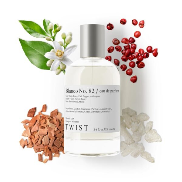 Twist Blanco No. 82 - Eau De Parfum Inspired by Byrdo Blanche, Long-Lasting Perfume For Women, Paraben Free, Vegan, Clean Ingredients, Fragrance - Spray 100 ml (3.4 fl. oz.) - Image 2