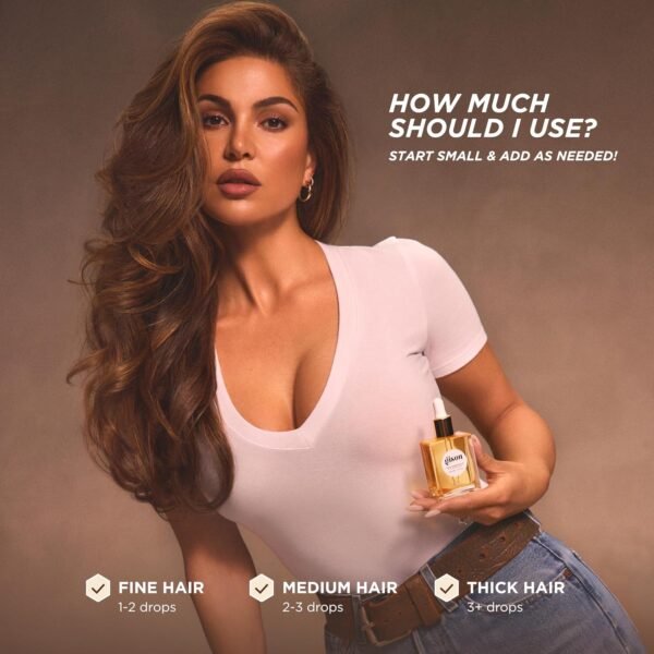 Gisou Honey Infused Hair Oil, Award-Winning Hydration, Frizz Control & Shine Treatment, Mirsalehi Honey & Botanical Oils, Heat Protection up to 450°F, Lightweight Non-Greasy Oil for All Hair Types​ - Image 5