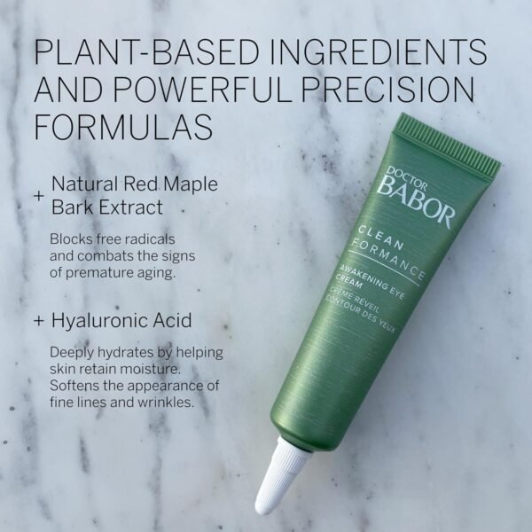 BABOR CLEANFORMANCE Awakening Eye Cream, Moisturizes Under Eyes, Smooth Lines & Reduce Bags and Puffiness, Lightweight Luminous Reflect to Conceal Dark Circles, 0.5 oz - Image 3