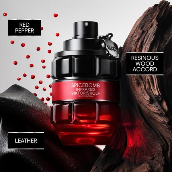 Viktor&Rolf - Spicebomb Infrared Eau de Parfum - Woody & Spicy - Cologne for Men - With Notes of Leather & Cinnamon - 3 Fl Oz - Image 3