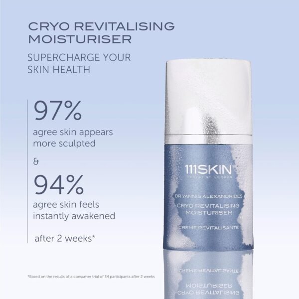 111SKIN Cryo Revitalising Moisturiser, Hydrating Gel Face Cream with Hyaluronic Acid, Ginseng Complex & ATP for Skin & Neck, Firming & Tightening Daily Face Moisturizer for All Skin Types, 1.69 fl oz - Image 4