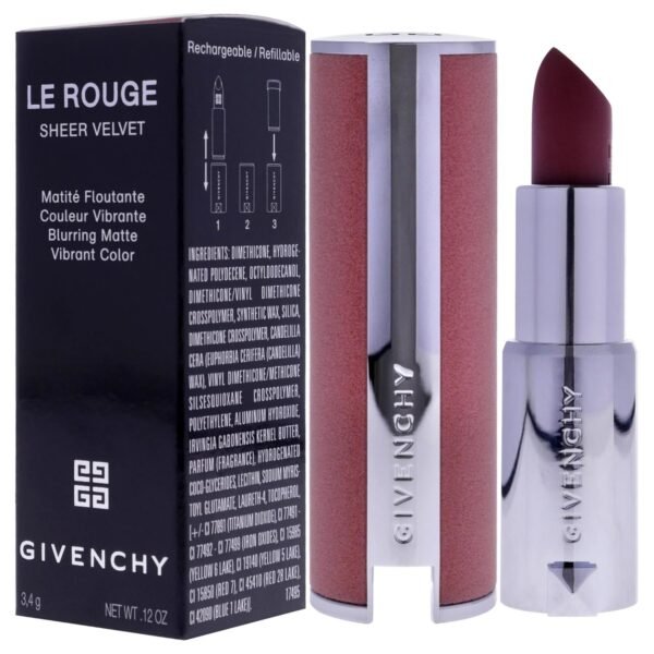 Givenchy Le Rouge Sheer Velvet Matte Lipstick - N16 Nude Boise for Women - 0.11 oz Lipstick - Image 5