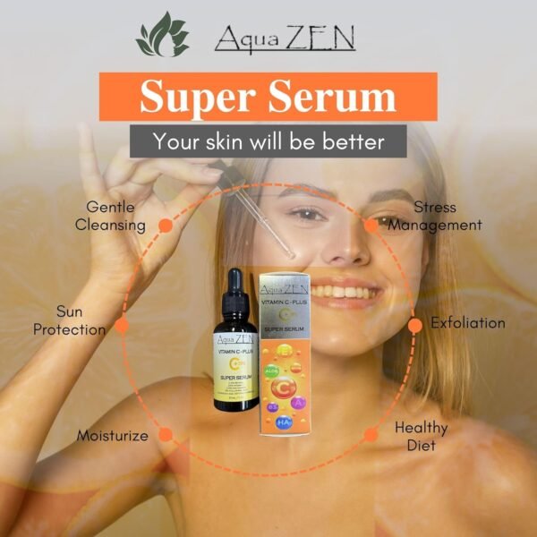 Vitamin C Plus Face Serum | Premium Ingredients 20% Vitamin C, Retinol, Hyaluronic Acid, Niacinamide, & More - Potent Anti Aging, Brightening, Hydrating, Evens Skin Tone, & Dark Spot Remover - Image 3