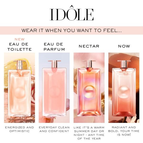 Lancôme Idôle Eau de Toilette - Fresh & Energizing Women's Perfume - Long Lasting Fragrance with Notes of Green Tea, Blooming Roses & Fresh Bergamot - Image 5