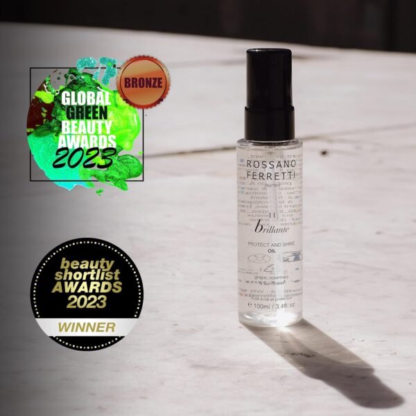 Brillante Protect and Shine Oil | Frizz-Free, Shiny, Glossy Hair with UV Protection | Vegan, Cruelty-Free, Luxury | 3.4 Fl Oz - Image 5