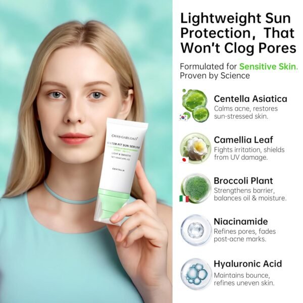 Tinted Sunscreen for Face & Body – Madagascar Centella SPF 50+, Mineral with Tinted Moisturizer, Hyaluronic Acid & Niacinamide, Lightweight Korean Skin Care Sunblock, 50ml - Image 7