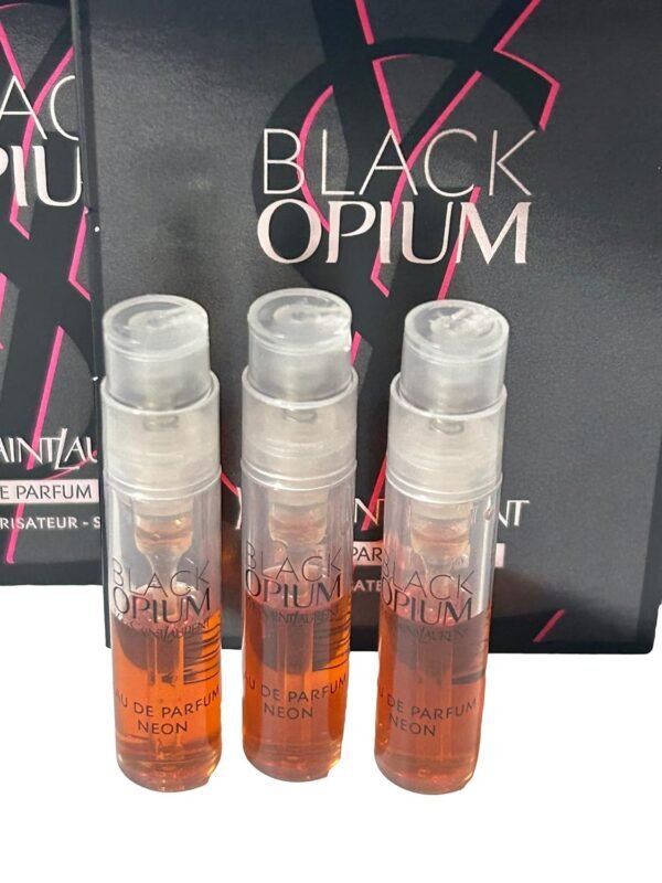 Yves Saint Laurent YSL Neon Black Opium Sample Women Perfume 1.2 ml / 0.04 oz - set of 3 - Image 4