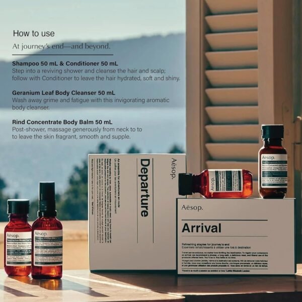 Aesop Arrival Travel Set | Hair and Body Care Staples to Help Refresh | 1.7oz / 50mL (Pack of 4) - Image 3