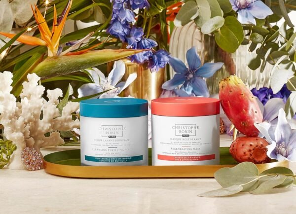 Bundle of Christophe Robin Cleansing Purifying Scrub with Sea Salt 250ml + Christophe Robin Regenerating Mask with Prickly Pear Seed Oil for Dry, Damaged and Chemically Treated Hair 8.4 fl. oz - Image 2