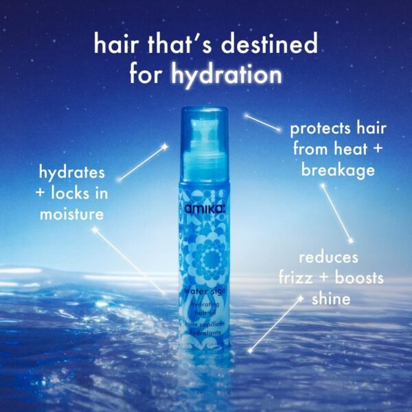 amika. water sign hydrating hair oil with hyaluronic acid - Image 3