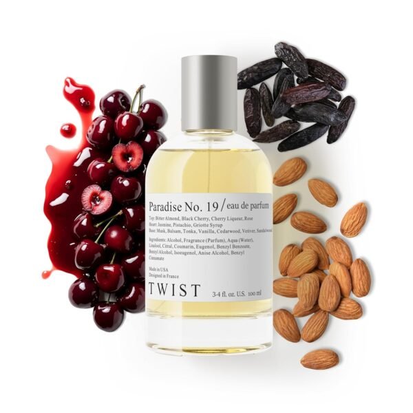 Twist - Paradise No. 19 - Eau De Parfum Inspired by T. Ford Lost Cherry, Long-Lasting Perfume for Women & Men, Paraben Free, Vegan, Clean Ingredients, Unisex Fragrance - Spray 100 ml | 3.4 fl. oz. - Image 2