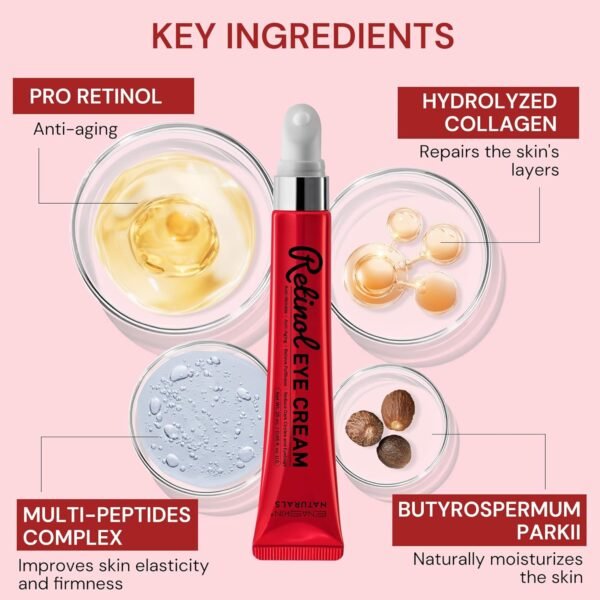 Retinol & Polypeptides Anti-Aging Eye Cream: Under Eye Treatment Reduces Wrinkles, Fine Lines, Dark Circles, Crow’s Feet & Puffiness – 0.85 Fl Oz - Image 5