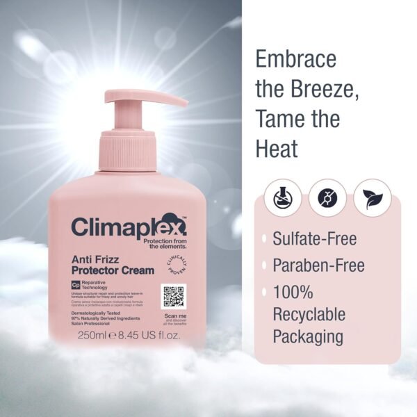 Anti Frizz Protector Cream - Shields from Heat and UV Damage - Promotes Healthy Scalp - Soothes and Improves Shine - Leaves Hair Silky Smooth - Vegan Friendly and Cruelty Free - 8.45 oz - Image 5
