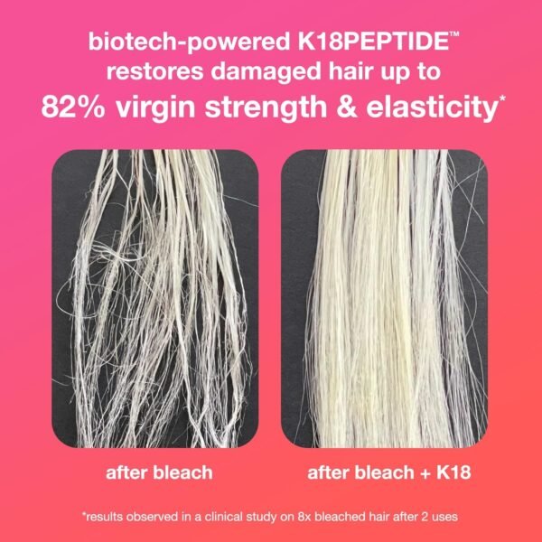 K18 Leave-In Molecular Hair Mask, Repairs Dry or Damaged Hair, Reverse Hair Damage from Bleach, Color, Chemical Services & Heat - Image 5