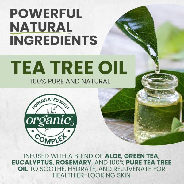 Botanical Tea Tree Oil Shampoo & Conditioner MaxTherapy – Cooling, Itchy Scalp Relief, Cleanses Dandruff & Buildup, Soothes Psoriasis, For All Hair Types & Oily Hair, 16 fl oz Each - Image 5
