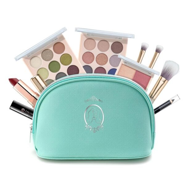 Color Nymph All In One Makeup Kit, Makeup Gift Set for Beginners Teenager Girls with Eyeshadow Palette Blush Lipstick Lip Pencil Eye Pencil Brush Mascara Portable Bag - Image 2