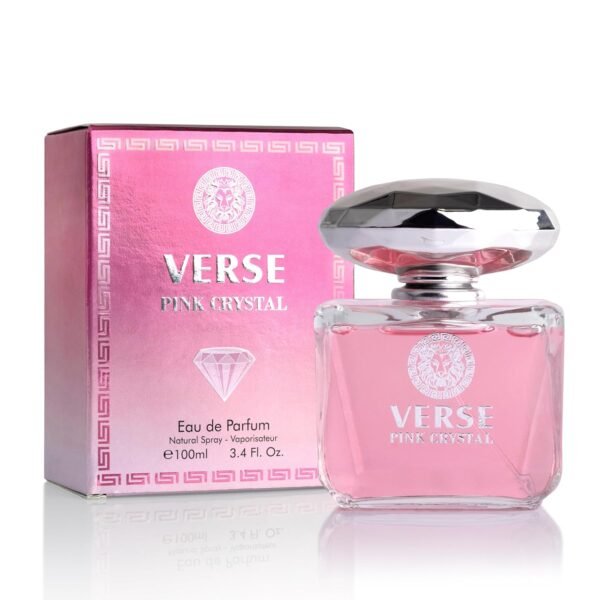 Verse Pink Crystal Eau De Parfum for Woman - Top Notes of Pomegranate, Yuzu & Iced Accord - Base Notes of Peony, Lotus, Magnolia, Amber, Musk & Mahogany - Floral & Fruity Scent - Elegant 100ml Bottle - Image 2