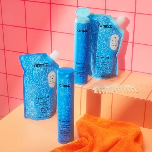 amika hydro rush intense moisture shampoo with hyaluronic acid - Image 4