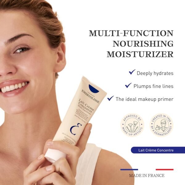 Embryolisse Lait-Crème Concentré, Multifunction Daily Moisturizer, Primer, and Makeup Remover, Suitable for All Skin Types. French Face Cream With Shea Butter & Aloe Vera - Image 4