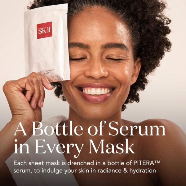 SK-II Facial Masks - Brightening Face Mask Sheets to Help Improve Tone, Texture & Radiance - Anti-Aging Treatment for Replenished Moisture & Visibly Healthier Skin (10 Count) - Image 4