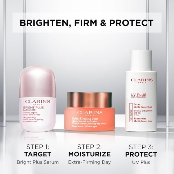 Clarins NEW Bright Plus Serum | Visibly Brightens and Boosts Radiance | Evens Skin Tone | Targets Dark Spots | Contains Vitamin C and Niacinamide | All Skin Types | 1 Fluid Ounce - Image 11