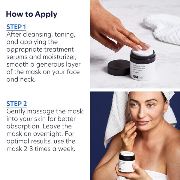 PCA SKIN Overnight Face Mask, Hyaluronic Acid Overnight Mask, Brightening Face Mask Rejuvenates and Hydrates Skin Overnight, Helps Boost Skin Radiance and Luminosity, Anti Aging Face Mask, 1.8 oz Jar - Image 6