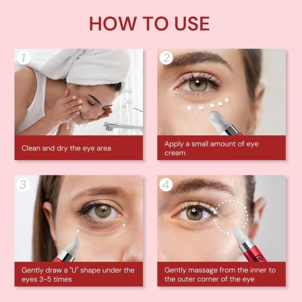 Retinol & Polypeptides Anti-Aging Eye Cream: Under Eye Treatment Reduces Wrinkles, Fine Lines, Dark Circles, Crow’s Feet & Puffiness – 0.85 Fl Oz - Image 7