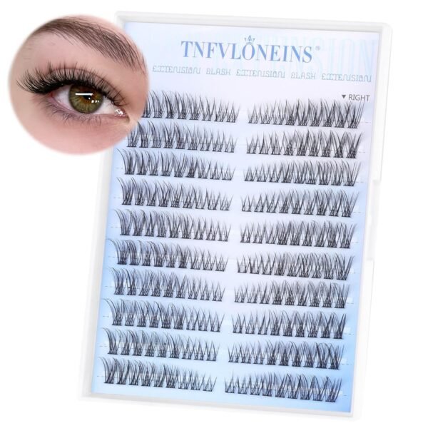 Natural Lash Clusters Wispy Cluster Eyelash Extensions Left&Right Cluster Lashes C Curl Individual Lashes Extension DIY Natural Eye Lash Clusters by TNFVLONEINS - Image 8