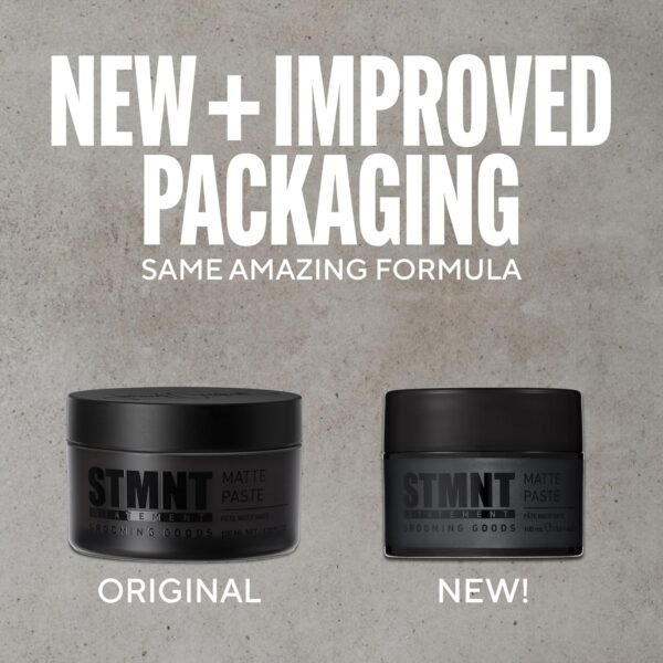 STMNT Grooming Goods Matte Paste 3.38 oz | All Day Strong Hold & High Volume | Hair Clay Paste For Men | Non-Greasy Formula | Texture Paste for Hair | Ideal for Dry & Damp Hair | Mens Hair Styling - Image 6