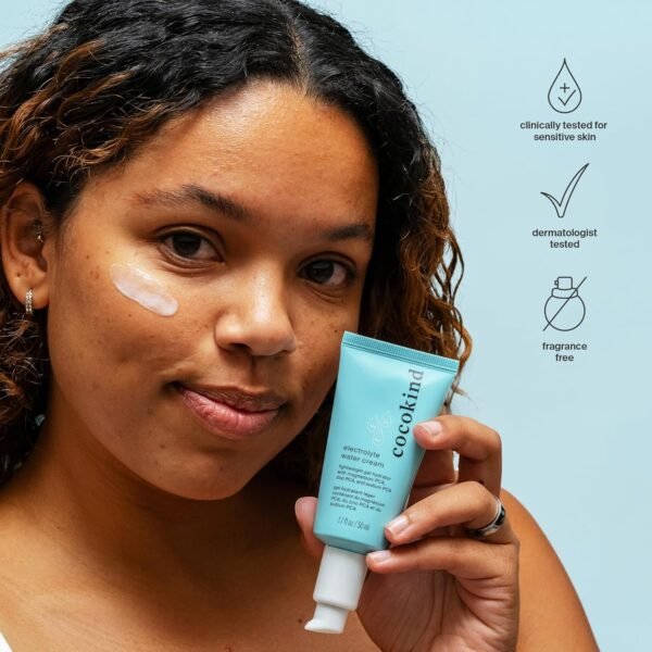 Cocokind Electrolyte Water Cream | Lightweight Water Gel Moisturizer | Balanced Hydrating Day Cream for All Skin Types | 1.7 Fl Oz - Image 3