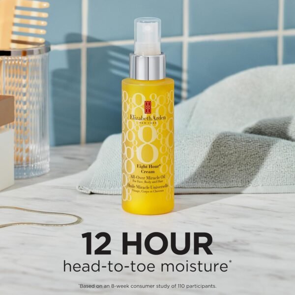 Elizabeth Arden Eight Hour Cream, All-Over Miracle Oil, For Face, Body & Hair, 3.4 Oz - Image 4