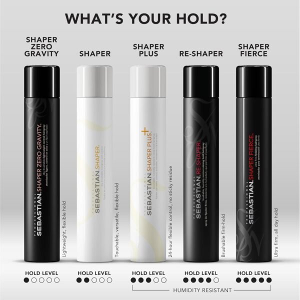 Sebastian Professional Shaper Zero Gravity Lightweight Hairspray | Brushable Lightweight, Flexible Hold | Fast Drying for Styling | For All Hair Types - Image 7