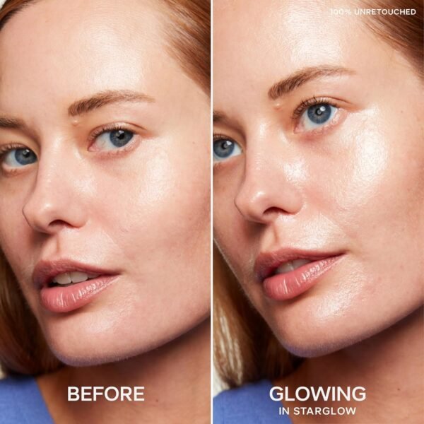 Saie Mini Glowy Super Gel Lightweight Illuminator - Luminizer + Makeup Primer for Glowing Skin - Enriched with Vitamin C + Hydrating Squalane Oil - Starglow (0.5 oz) - Image 4