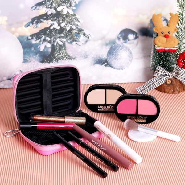 All in One Makeup Kit for Women - Full Professional Kit With Pressed Powder, Blush, Eyeliner, Eyeshadow, Mascara, Lip Gloss and Lipstick (Pink) - Image 7