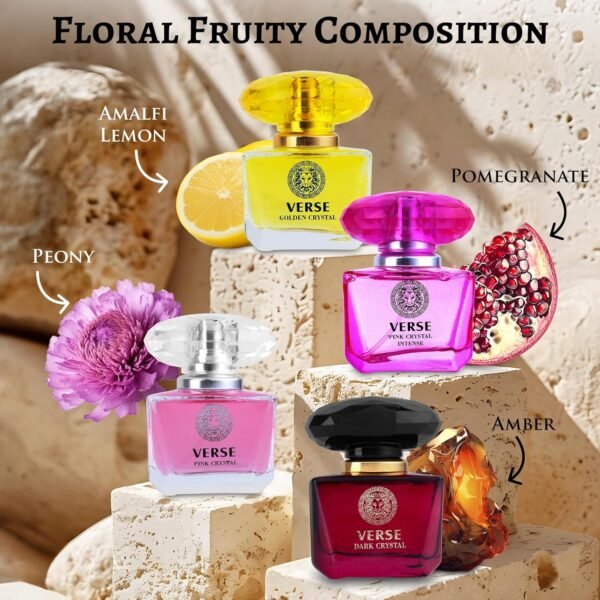 NovoGlow Verse 4-Piece Mini Fragrance Set for Women Light One - Refreshing Combinations of Floral, Fruity & Woody Scents -Ideal EDP Beauty Gift for Birthday, Anniversary Infinity Breeze - Image 3