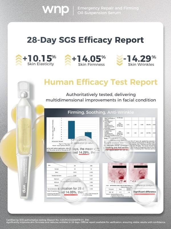 collagen &4D hyaluronic acid Serum Anti Aging,Oil-Suspension Serum|Barrier repair Firming Emergency Repair|WaterOilBalance| Single-Use Vials Skincare for Sensitiveskin(1.2ml/0.04 fl.oz.)*30 - Image 8