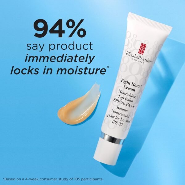 Elizabeth Arden Eight Hour Cream Nourishing Lip Balm, SPF 20 Sunscreen Balm, Moisturizer for Chapped Lips with Shea Butter & Vitamin E, 0.5 fl oz - Image 5