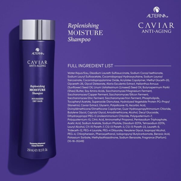 CAVIAR Anti-Aging Replenishing Moisture Shampoo | For Dry, Brittle Hair | Protects, Restores & Hydrates | Sulfate Free - Image 7