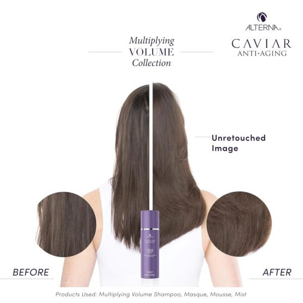 Alterna CAVIAR Anti-Aging Multiplying Volume Masque 5 Fl Oz | Lightweight Hydrating Hair Volumizer Mask for Fine, Thin, Limp or Flat Hair | Adds Shine & Body | Strengthens, Detangles & Boosts Fullness - Image 8