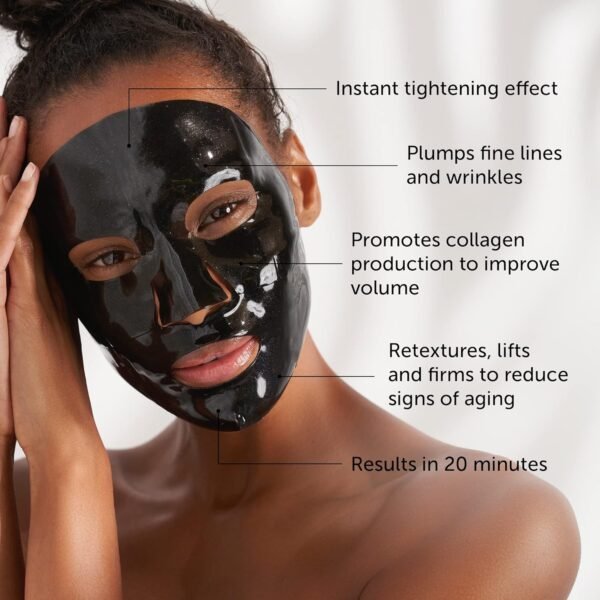 111SKIN Celestial Black Diamond Lifting and Firming Treatment Mask | Anti-Aging | Tone, Tighten, Retexturize Complexion | Set of 5 (2.5 oz each) - Image 3