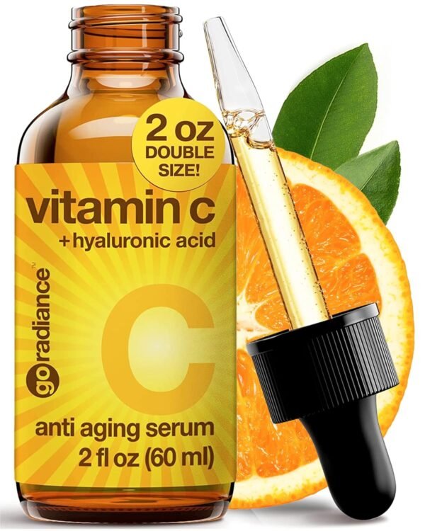 Double Size (2OZ), 20% Vitamin C Serum for Face with Hyaluronic Acid, Vitamin C for Face Serum for Women, Vit C Oil - Image 2