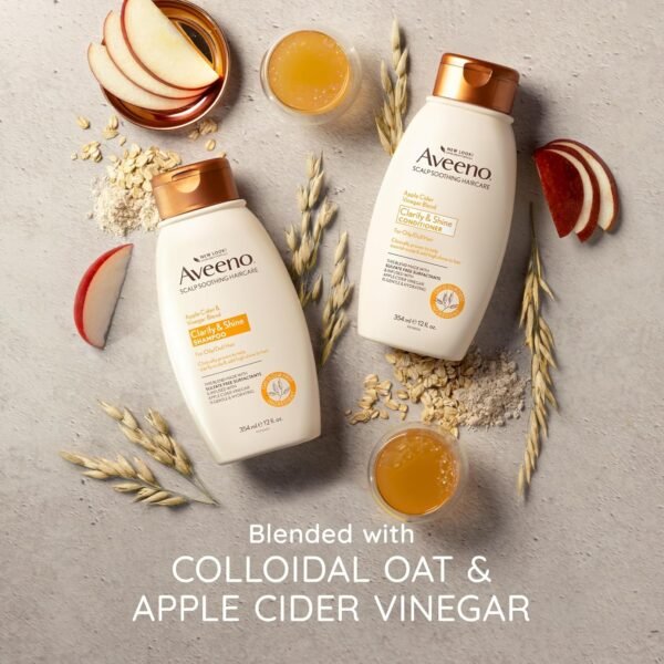 Aveeno Apple Cider Vinegar Clarifying Shampoo, Shine Enhancing, 12 fl oz - Image 6