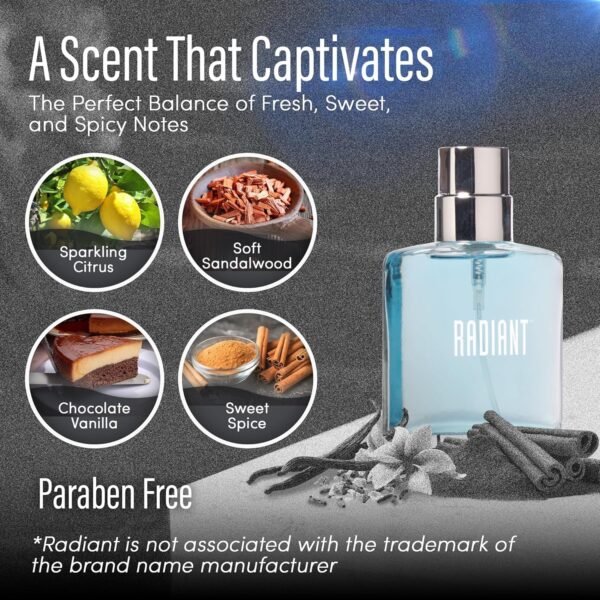 PB ParfumsBelcam Radiant Eau de Toilette Spray, Our version of a Designer. 1.7 Fl Oz - Image 6