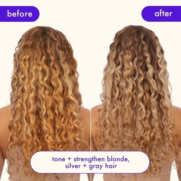 amika bust your brass cool blonde strength repair shampoo - Image 5