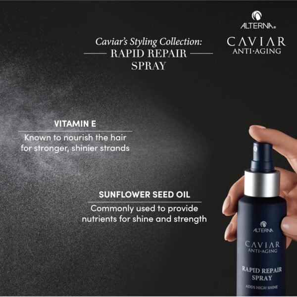 Alterna Haircare CAVIAR Anti-Aging Rapid Repair Spray 4.2 Fl Oz | Instant Shine and Humidity Protection Spray for Hair | Sulfate Free - Image 8
