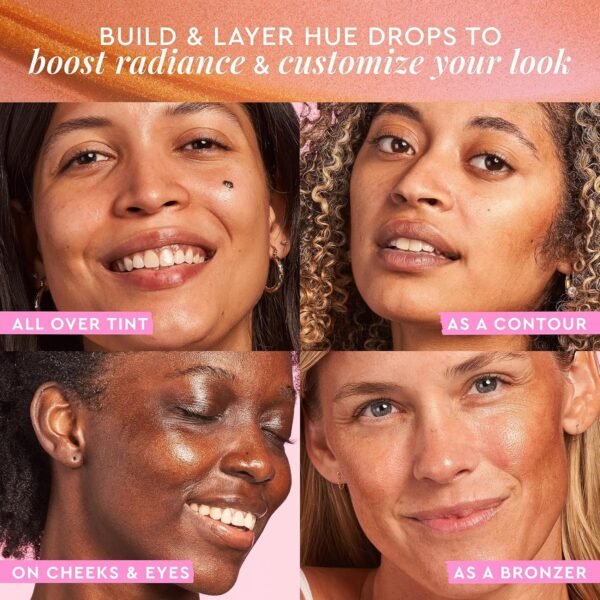 Glow Recipe Hue Drops Tinted Face Serum - Bronzing Drops to Brighten & Hydrate - Skincare Makeup Primer & Liquid Highlighter to Blur Pores for a Radiant, Even Skin Tone - Sunglow (40ml) - Image 10