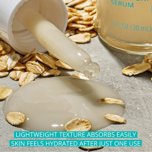 Aveeno Calm + Restore Triple Oat Hydrating Face Serum for Sensitive Skin, Gentle, Lightweight Facial Serum Instantly Smooths Skin, Fast-Absorbing, Hypoallergenic & Fragrance-Free, 1 fl. oz - Image 5