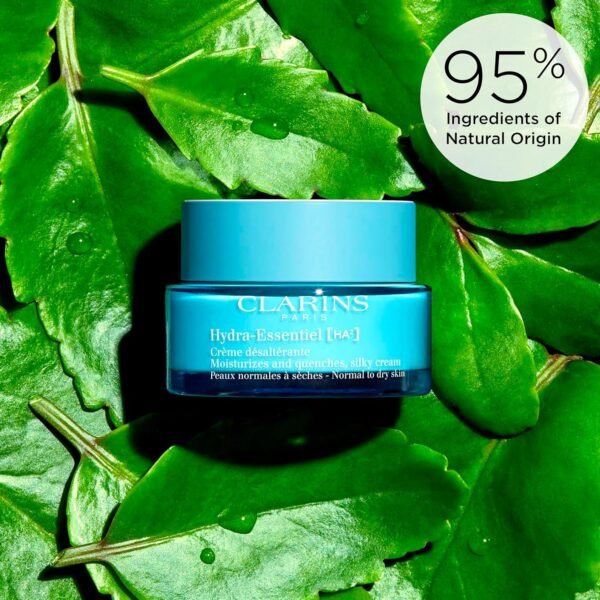 Clarins Hydra-Essentiel Silky Cream|Intensely Hydrating Moisturizer|60 Seconds to Plumper Skin*|Nourishes, Comforts and Softens|Double Dose Hyaluronic Acid|Normal-Dry Skin|1.7 Ounces - Image 6